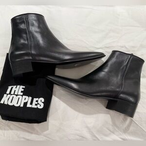The Kooples Sleek Black Ankle Booties (NWT Size 42 MSRP $445)